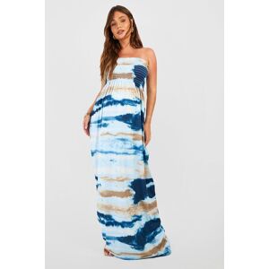 boohoo Maternity Tie Dye Shirred Maxi Dress