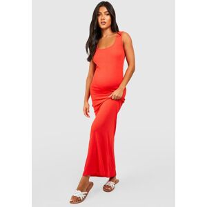 boohoo Maternity Rib Scoop Neck Maxi Dress