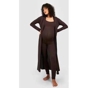 boohoo Maternity Rib Unitard & Duster Lounge Set