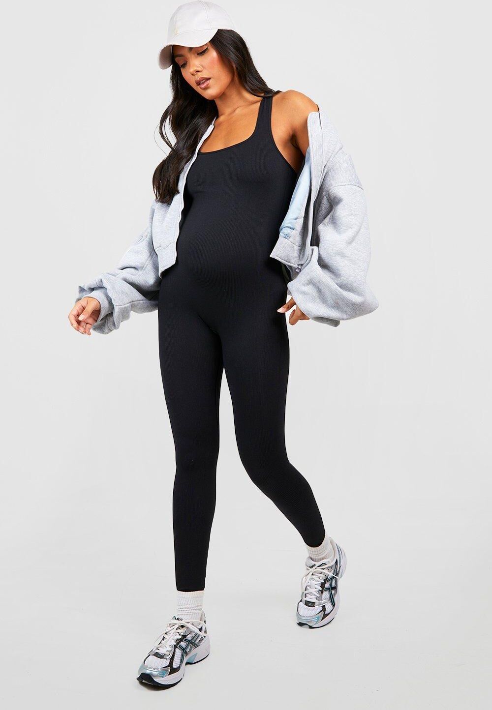 boohoo Maternity Seamless Cross Back Unitard