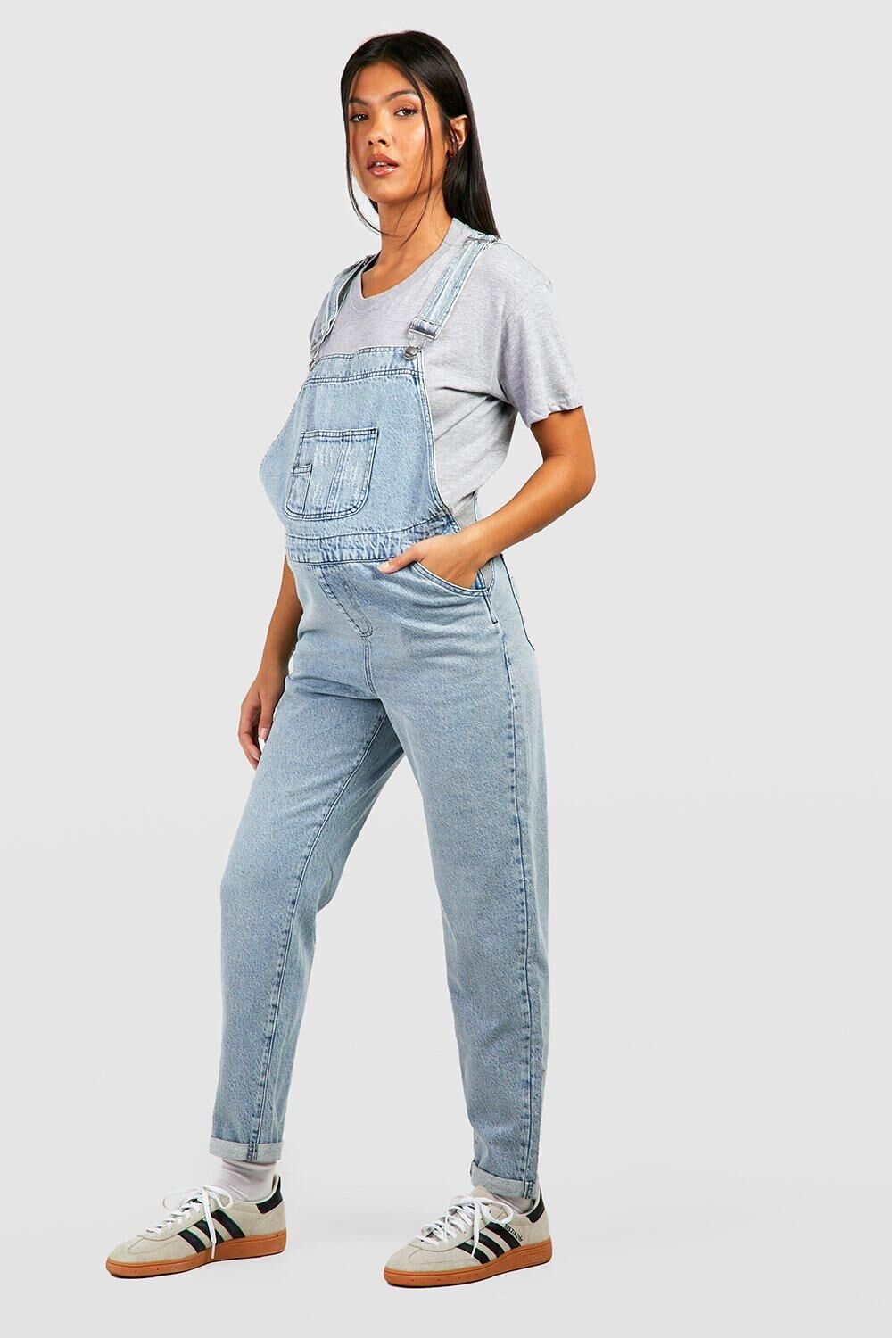 boohoo Maternity Light Blue Dungarees