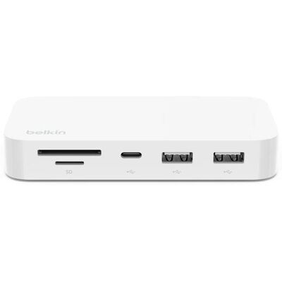 Belkin 6-in-1 USB Type C Multiport Hub with Mount INC011BTWH White White Belkin 6-in-1 USB Type C Multiport Hub with Mount INC011BTWH White White