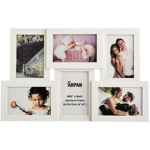 Arpan Photo Frames with Collage Multiple for 6 Photos/Pictures in 4 x 6 Inches Wooden, MDF Wall Mounting Frame