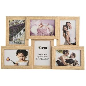 Arpan Photo Frames with Collage Multiple for 6 Photos/Pictures in 4 x 6 Inches Wooden, MDF Wall Mounting Frame