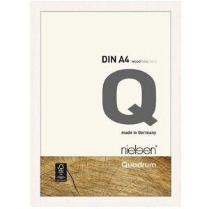 nielsen Quadrum A4 Wooden Picture Frame With Protective Glass Front in White White nielsen Quadrum A4 Wooden Picture Frame With Protective Glass Front in White White