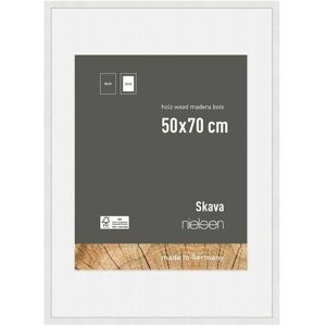 nielsen Skava 50 x 70cm Wooden Picture Frame With 40x60cm Mount & Glass Front in White Size: 50 x 70 cm White 50 x 70 cm nielsen Skava 50 x 70cm Wooden Picture Frame With 40x60cm Mount & Glass Front in White Size: 50 x 70 cm White 50 x 70 cm