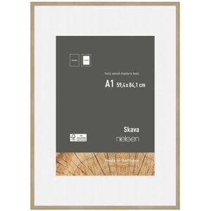 nielsen Skava A1 Wooden Picture Frame With A2 Mount & Glass Front in Light Oak Light Oak nielsen Skava A1 Wooden Picture Frame With A2 Mount & Glass Front in Light Oak Light Oak