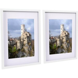 Nicola Spring 2x Photo Frame with White A4 Mount - A3 (12" x 17") Picture Display White Nicola Spring 2x Photo Frame with White A4 Mount - A3 (12" x 17") Picture Display White