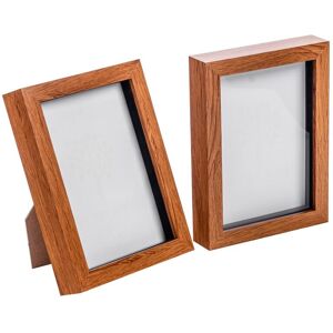 Nicola Spring 3D Box Photo Frames - 5 x 7" - Pack of 2 in Dark Brown Dark Brown Nicola Spring 3D Box Photo Frames - 5 x 7" - Pack of 2 in Dark Brown Dark Brown
