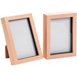 Nicola Spring 3D Box Photo Frames - 5 x 7" - Pack of 2 in Light Brown Light Brown Nicola Spring 3D Box Photo Frames - 5 x 7" - Pack of 2 in Light Brown Light Brown
