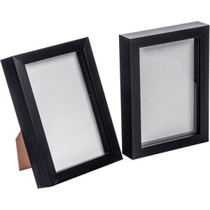 Nicola Spring 3D Box Photo Frames - 5 x 7" - Pack of 2 in Black Black Nicola Spring 3D Box Photo Frames - 5 x 7" - Pack of 2 in Black Black