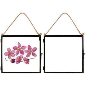 Nicola Spring 2x Hanging Metal Photo Frames - 8" x 8" - Picture Frame Wall Mounted Frame with Rope in Black Black Nicola Spring 2x Hanging Metal Photo Frames - 8" x 8" - Picture Frame Wall Mounted Frame with Rope in Black Black