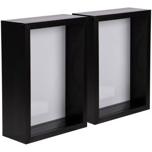 Nicola Spring 3D Deep Box Photo Frames - 5 x 7" - Pack of 2 in Black Black Nicola Spring 3D Deep Box Photo Frames - 5 x 7" - Pack of 2 in Black Black