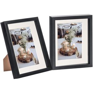 Nicola Spring 3D Box Photo Frames - 8 x 10" with 5 x 7" Mount - Black Mount - Pack of 2 Black Nicola Spring 3D Box Photo Frames - 8 x 10" with 5 x 7" Mount - Black Mount - Pack of 2 Black