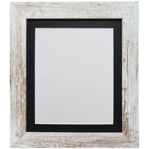 Frames & Mirrors 4U Metro Distressed White Frame with Black Mount for ImageSize A2 White Frames & Mirrors 4U Metro Distressed White Frame with Black Mount for ImageSize A2 White