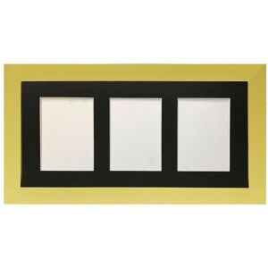 Frames & Mirrors 4U Metro Gold Frame with Black Mount for 3 Image Sizes 7 x 5 Inch Gold Frames & Mirrors 4U Metro Gold Frame with Black Mount for 3 Image Sizes 7 x 5 Inch Gold