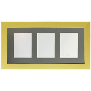 Frames & Mirrors 4U Metro Gold Frame with Dark Grey Mount for 3 Image Sizes 7 x 5 Inch Gold Frames & Mirrors 4U Metro Gold Frame with Dark Grey Mount for 3 Image Sizes 7 x 5 Inch Gold