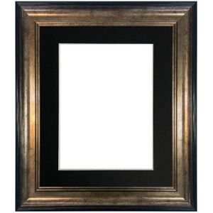 Frames & Mirrors 4U Scandi Black & Gold Frame with Black Mount for ImageSize A2 Black Frames & Mirrors 4U Scandi Black & Gold Frame with Black Mount for ImageSize A2 Black