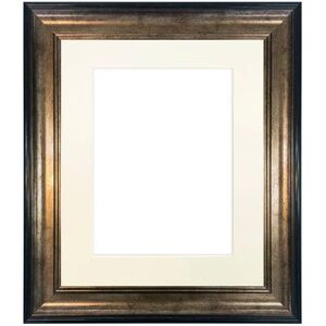 Frames & Mirrors 4U Scandi Black & Gold Frame with Ivory Mount for Image Size A3 Black Frames & Mirrors 4U Scandi Black & Gold Frame with Ivory Mount for Image Size A3 Black