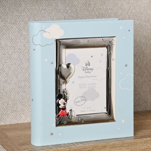 Disney Men's Mickey Mouse Silver 999 Plated Album With Frame 8x10" - Faux Leather in Light Blue Light Blue Disney Men's Mickey Mouse Silver 999 Plated Album With Frame 8x10" - Faux Leather in Light Blue Light Blue