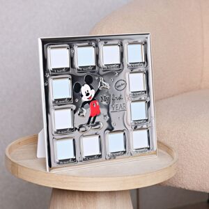 Disney Men's Mickey Mouse 12 Month Multi Aperture Real 999 Silver Plate Frame Silver Disney Men's Mickey Mouse 12 Month Multi Aperture Real 999 Silver Plate Frame Silver