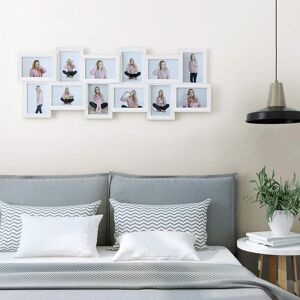 SONGMICS Wall Photo Frame Set Home Image Gallery Display Collection Frames in White White SONGMICS Wall Photo Frame Set Home Image Gallery Display Collection Frames in White White