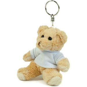 Mumbles Teddy Bear Keyring - Light Brown/White - Keyring Mumbles Teddy Bear Keyring - Light Brown/White - Keyring