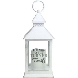 Personalised Memento Company Personalised The Family White Lantern White Personalised Memento Company Personalised The Family White Lantern White