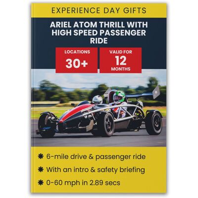 Activity Superstore Ariel Atom Thrill with High Speed Passenger Ride Gift Experience Multicolor Activity Superstore Ariel Atom Thrill with High Speed Passenger Ride Gift Experience Multicolor