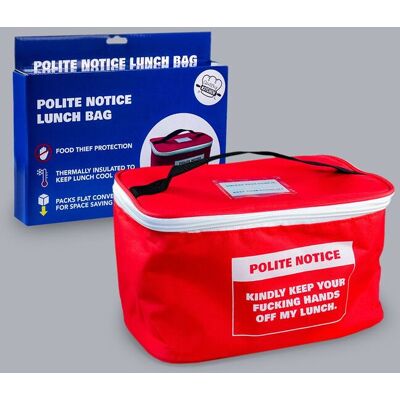 Diabolical Gifts Polite Notice Lunch Bag Multicolor Diabolical Gifts Polite Notice Lunch Bag Multicolor