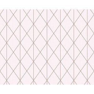 A.S. Creation Triangle Metallic Geometric Modern Design Non woven Wallpaper in Pink Pink A.S. Creation Triangle Metallic Geometric Modern Design Non woven Wallpaper in Pink Pink