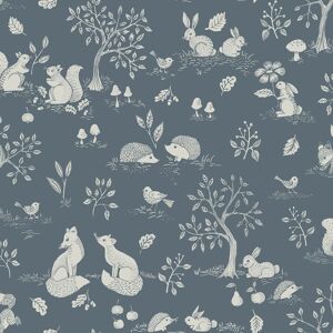 Galerie Wallcoverings Galerie Apelviken Woodland Walk Wallpaper in Dark Blue Size: 10050mm x 530mm Dark Blue 10050mm x 530mm Galerie Wallcoverings Galerie Apelviken Woodland Walk Wallpaper in Dark Blue Size: 10050mm x 530mm Dark Blue 10050mm x 530mm