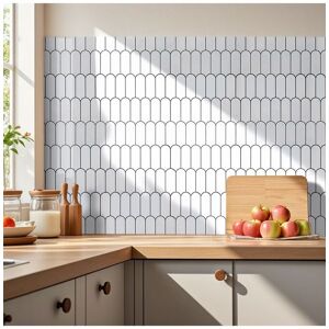Living and Home 10Pcs Light Grey 3D Arch Self-Adhesive Wall Tile Stickers Light Grey Living and Home 10Pcs Light Grey 3D Arch Self-Adhesive Wall Tile Stickers Light Grey