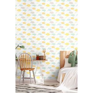 Hoopla Walls Fluffy Clouds 10m Matt Wallpaper in Yellow Yellow Hoopla Walls Fluffy Clouds 10m Matt Wallpaper in Yellow Yellow