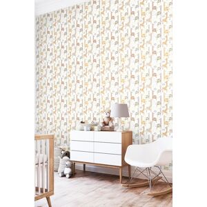 Hoopla Walls Giraffe Friends 10m Matt Wallpaper in Natural Natural Hoopla Walls Giraffe Friends 10m Matt Wallpaper in Natural Natural