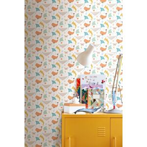 Hoopla Walls Ocean Adventure 10m Matt Wallpaper in Orange Orange Hoopla Walls Ocean Adventure 10m Matt Wallpaper in Orange Orange