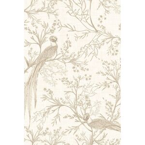 Hoopla Walls Bird Toile - Stone 10m Wallpaper in Brown Brown 10m Hoopla Walls Bird Toile - Stone 10m Wallpaper in Brown Brown 10m