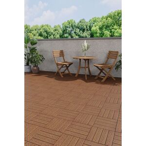 Living and Home 11Pcs Wave Wood Grain WPC Interlocking Deck Tiles Anti-Slip Texture Flooring, 30 x 30 cm(0.99 m²) in Brown Size: 30 x 30 cm Brown 30 x 30 cm Living and Home 11Pcs Wave Wood Grain WPC Interlocking Deck Tiles Anti-Slip Texture Flooring, 30 x 30 cm(0.99 m²) in Brown Size: 30 x 30 cm Brown 30 x 30 cm