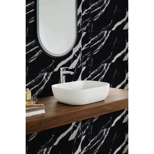 Living and Home 10pcs Ivory Marble Self-Adhesive Wall Stickers-Water & Oil Splash-proof, Antiflaming in Black Black Living and Home 10pcs Ivory Marble Self-Adhesive Wall Stickers-Water & Oil Splash-proof, Antiflaming in Black Black