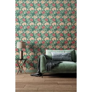 Hoopla Walls Chrysanthemum Matt Wallpaper in Dark Green Dark Green Hoopla Walls Chrysanthemum Matt Wallpaper in Dark Green Dark Green