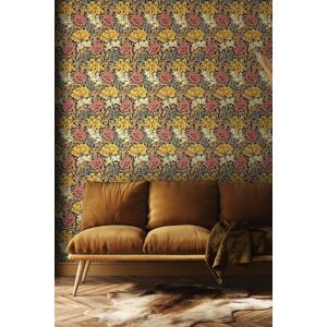 Hoopla Walls Chrysanthemum Matt Wallpaper in Orange Orange Hoopla Walls Chrysanthemum Matt Wallpaper in Orange Orange