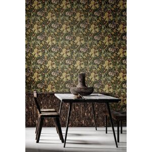 Hoopla Walls Lily Ogee Matt Wallpaper in Black Black Hoopla Walls Lily Ogee Matt Wallpaper in Black Black