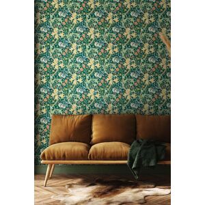 Hoopla Walls Lily Ogee Matt Wallpaper in Emerald Emerald Hoopla Walls Lily Ogee Matt Wallpaper in Emerald Emerald