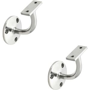 Loops 2x Heavyweight Handrail Bannister Bracket 80mm Projection Polished Chrome Multicolor Loops 2x Heavyweight Handrail Bannister Bracket 80mm Projection Polished Chrome Multicolor