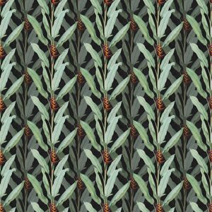 Bobbi Beck Eco-Friendly Maximalist Tropical Wallpaper in Black Black Bobbi Beck Eco-Friendly Maximalist Tropical Wallpaper in Black Black
