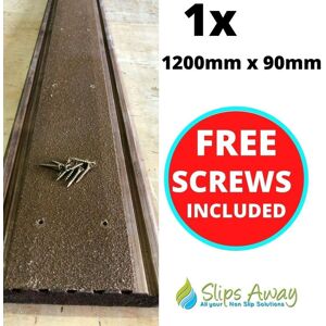 Slips Away Extra Wide Non Slip Decking Strips GRP Heavy Duty Pro Grade 90mm in Brown Size: 1.2m tall x 90mm diameter Brown 1.2m tall x 90mm diameter Slips Away Extra Wide Non Slip Decking Strips GRP Heavy Duty Pro Grade 90mm in Brown Size: 1.2m tall x 90mm diameter Brown 1.2m tall x 90mm diameter