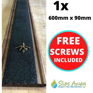 Slips Away Extra Wide Non Slip Decking Strips GRP Heavy Duty Pro Grade 90mm in Black Size: 60 cm tall x 90mm wide Black 60 cm tall x 90mm wide Slips Away Extra Wide Non Slip Decking Strips GRP Heavy Duty Pro Grade 90mm in Black Size: 60 cm tall x 90mm wide Black 60 cm tall x 90mm wide