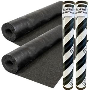 Novecrafto Heavy-Duty (5m x 1m) Polyester Shed Roofing Felt 10-Year Life Expectancy Roof Felt (2 Rolls) in Black Black Novecrafto Heavy-Duty (5m x 1m) Polyester Shed Roofing Felt 10-Year Life Expectancy Roof Felt (2 Rolls) in Black Black