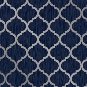 Debona Crystal Trellis Textured Wallpaper in Mid Blue Mid Blue Debona Crystal Trellis Textured Wallpaper in Mid Blue Mid Blue