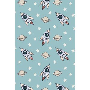 Bobbi Beck Eco-Friendly Childrens Space Rocket Wallpaper in Blue Blue Bobbi Beck Eco-Friendly Childrens Space Rocket Wallpaper in Blue Blue